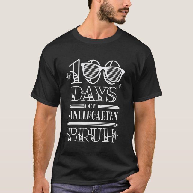 T-shirt 100 Jours d'École Élève de Maternelle Enseignant  (Devant)