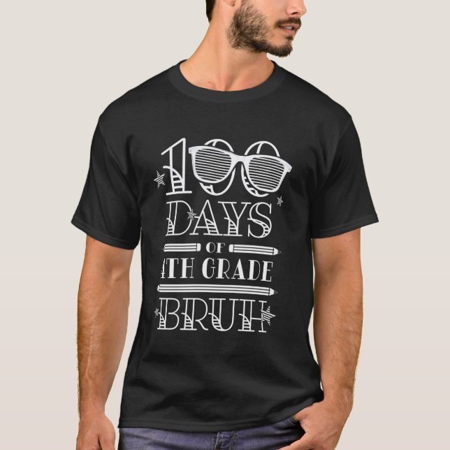 T-shirt 100 Jours d'École Élève de Quatrième Enseignant 1 (Devant)