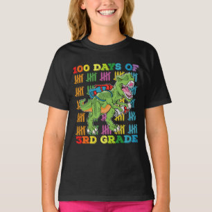 T-shirt 100 jours d'école en 3e année T Rex dinosaure