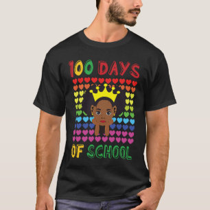T-shirt 100 Jours D'École Enfants Fille Noire Amérique Afr