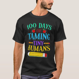 T-shirt 100 Jours D'école Enseignant 100 Jours De Domptage