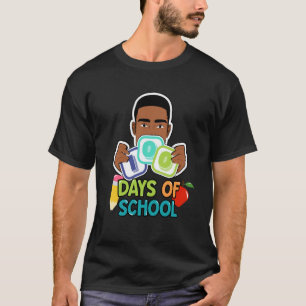 T-shirt 100 Jours D'école Enseignant Afro-Américain Noir