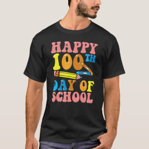 T-shirt 100 Jours D'école Enseignant Élèves Heureux 100ème
