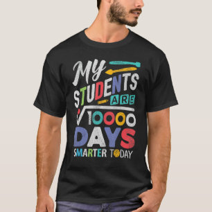 T-shirt 100 Jours D'École Enseignant Math Smarter 10000 Sq
