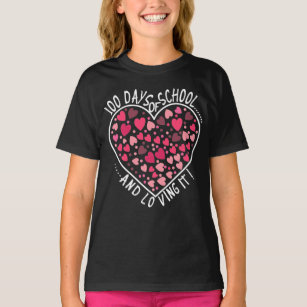 T-shirt 100 Jours d'école et encore aimer les Coeurs 