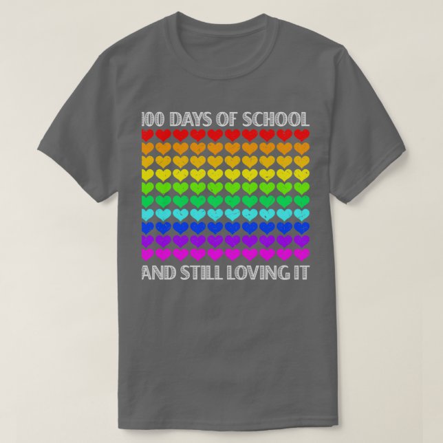 T-shirt 100 jours d'école et l'aime toujours 8 (Design devant)