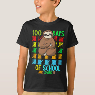 T-shirt 100 jours d'école et l'aimer - les enfants paresse