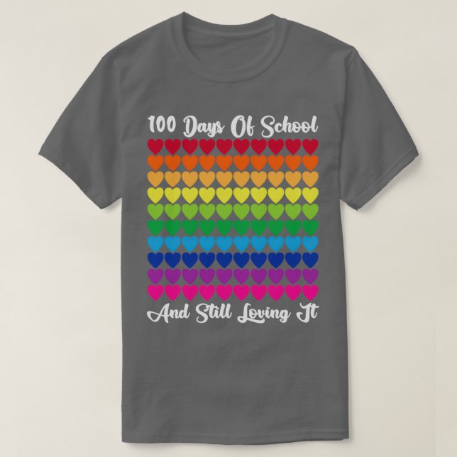 T-shirt 100 Jours D'École Et Toujours Aimer Enseignant Ou (Design devant)