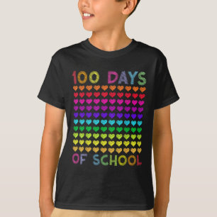 T-shirt 100 Jours D'École Et Toujours Aimer Il Coeur