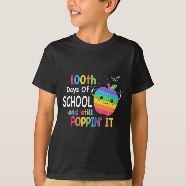 T-shirt 100 Jours D'École Et Toujours Poppin 100E Jour Pop (Devant)