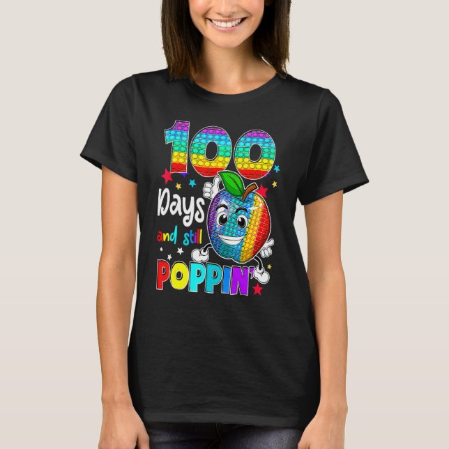 T-shirt 100 Jours D'École Et Toujours Poppin Fidget 100ème (Devant)
