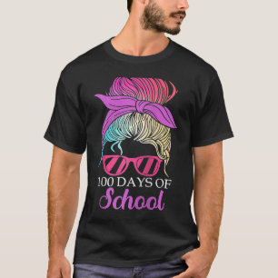 T-shirt 100 Jours D'École Feministe Enseignante Éduquée Fe