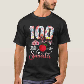 T-shirt 100 Jours D'École Filles Florales Enseignant 100 J