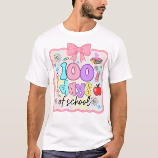 T-shirt 100 Jours d'École Floral Coquette Filles Dos