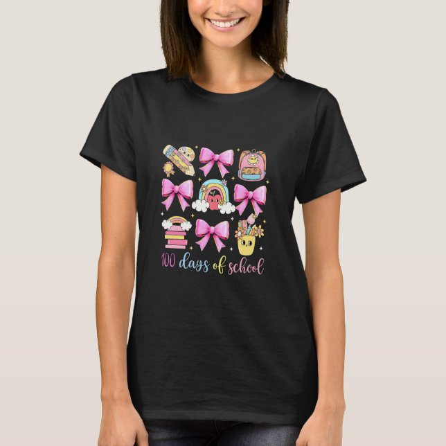 T-shirt 100 Jours D'école Fournitures Pour Enseignants Rem (Devant)