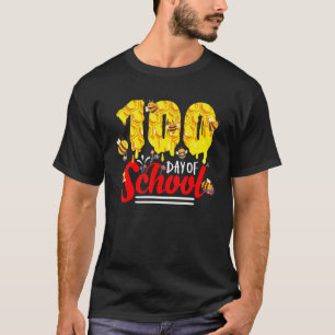 T-shirt 100 Jours D'école Groupe Mignonnes Abeilles Drôles