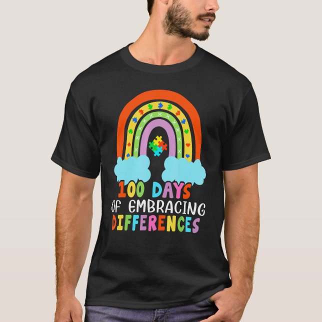 T-shirt 100 jours d'école Iep, Accepter les différences, A (Devant)