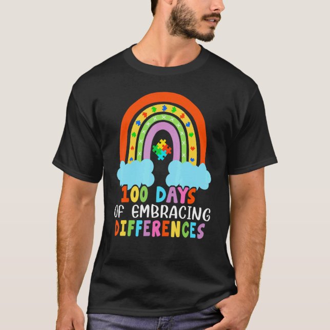 T-shirt 100 jours d'école Iep, Accepter les différences, A (Devant)