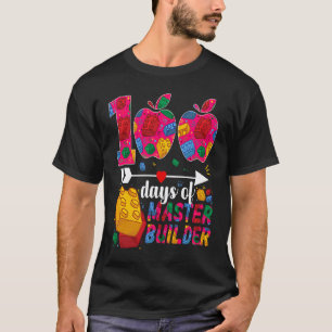 T-shirt 100 Jours d'École Jouet Mignon Construire Briques 