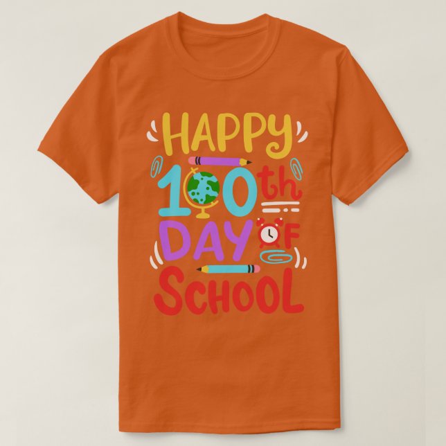 T-shirt 100 Jours d'école Joyeux 100ème Jour (Design devant)