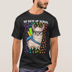 T-shirt 100 Jours d'École Lama Pas de Problème Fille Ensei