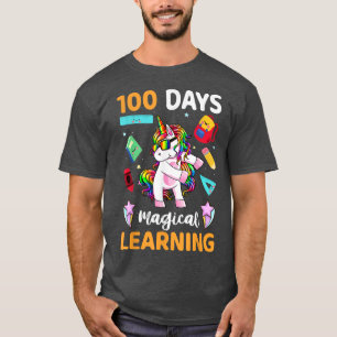 T-shirt 100 Jours D'École Magique Apprentissage Drôle Unic