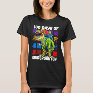 T-shirt 100 Jours D'école Maternelle Dinosaure Dino Trex