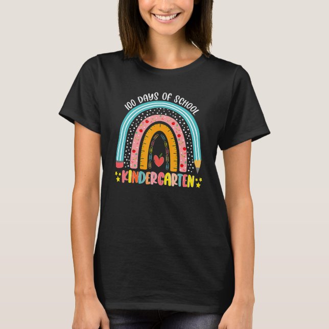 T-shirt 100 Jours D'école Maternelle Enseignant Plus Intel (Devant)