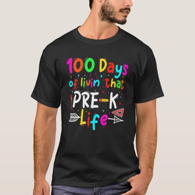 T-shirt 100 jours d'école maternelle enseignants garçons f (Devant)