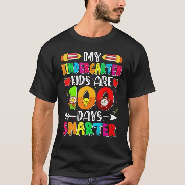 T-shirt 100 Jours D'École Mes Enfants De La Maternelle Son (Devant)