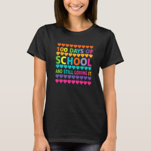 T-shirt 100 Jours d'école mignonne et toujours aimer Coeur