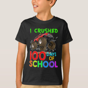 T-shirt 100 Jours D'École Monster Camion Enfants Garçons