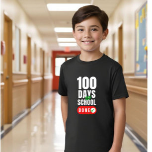 T-shirt 100 jours d'école : Niveau 100 débloqué
