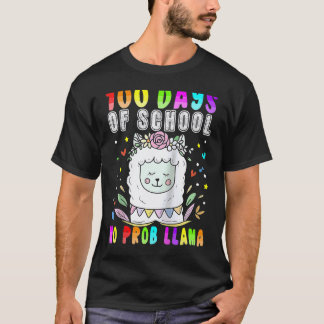 T-shirt 100 jours d'école No Probllama Lama 100ème jour Te