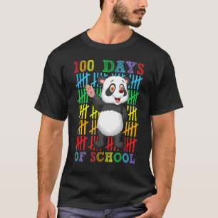 T-shirt 100 Jours d'école Panda garçons filles 100e Jour S