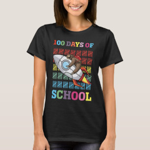T-shirt 100 Jours D'école Paresseux Volant Sur Fusée Pour