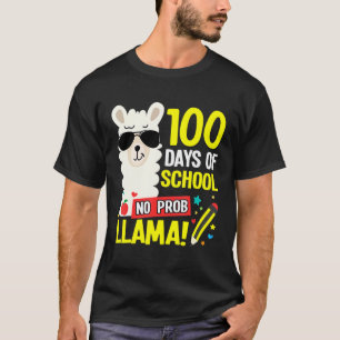 T-shirt 100 Jours d'école Pas de Prob Llama Filles Garçons