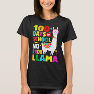 T-shirt 100 jours d'école Pas de problème Lama 100ème jou