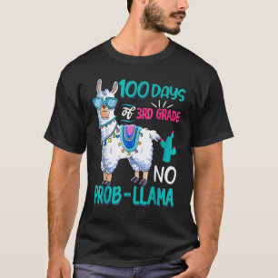 T-shirt 100 Jours D'école Pas De Problème Lama 3e Année Te
