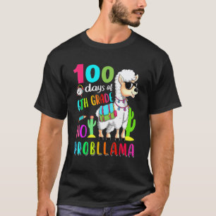 T-shirt 100 jours d'école Pas de problème Lama Enseignants