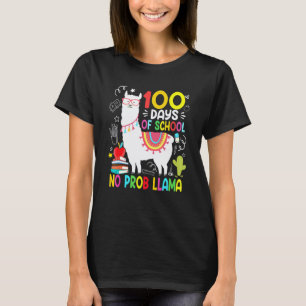 T-shirt 100 jours d'école Pas de problème Lama Enseignants