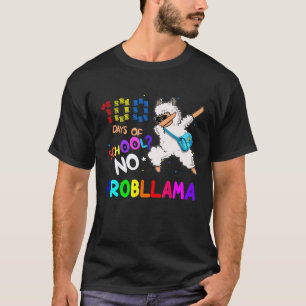 T-shirt 100 Jours D'école Pas De Problème Llama Dabant Enf