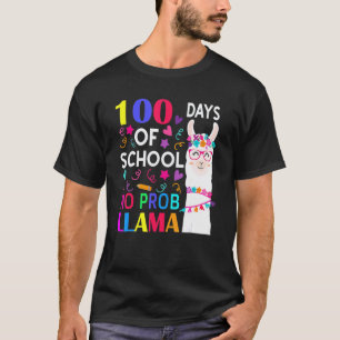 T-shirt 100 Jours D'école Pas De Problème Llama Llama Ense
