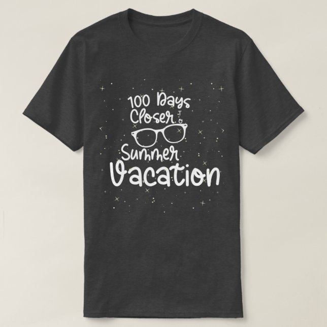 T-shirt 100 Jours D'École Plus Près École De Vacances D'Ét (Design devant)