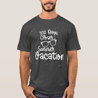 T-shirt 100 Jours D'École Plus Près École De Vacances D'Ét