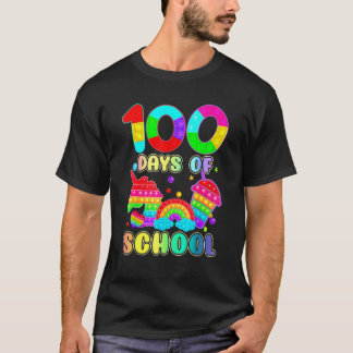 T-shirt 100 Jours D'école Pop It Enseignant Enfants Garçon