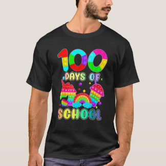 T-shirt 100 Jours D'école Pop It Enseignant Enfants Garçon