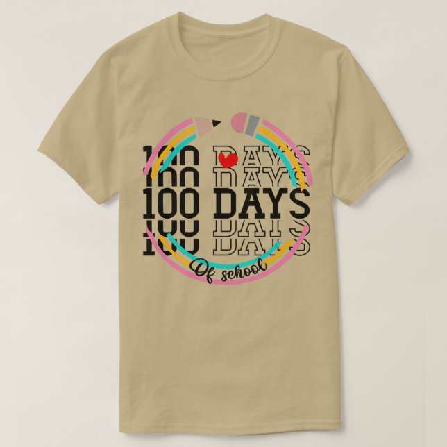 T-shirt 100 jours d'école pour enseignants Classique TShir (Design devant)