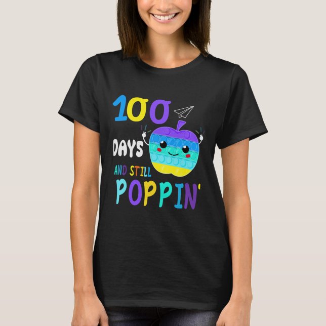 T-shirt 100 Jours D'École Pour Fidget Popit Amateurs Garço (Devant)