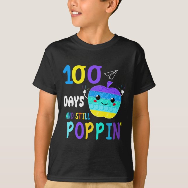 T-shirt 100 Jours D'École Pour Fidget Popit Amateurs Garço (Devant)